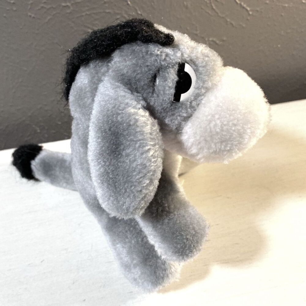 Vintage Disney 5” Eeyore Plush Gray/White